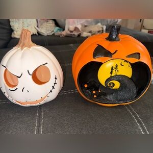 Nightmare Before Christmas Light-Up Pumpkin Set